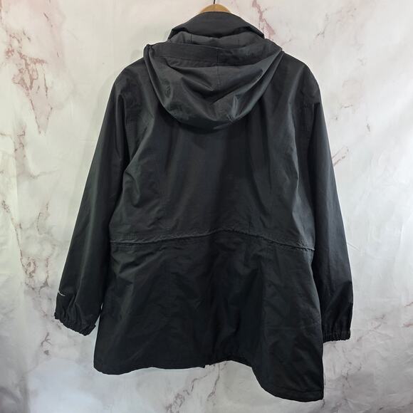 Eddie Bauer Jacket Womens 2XL Black Pink Ski Shell Rain Coat Windbreaker - Picture 5 of 12